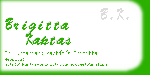 brigitta kaptas business card